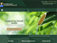 Tablet Screenshot of givingbackchiro.com